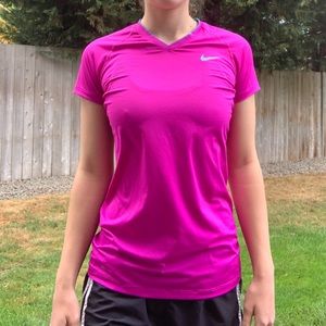 Nike Pro Combat Dri Fit pink shirt